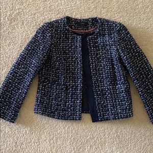 J. Crew Blue Tweed Blazer